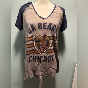 VICTORIAS SECRET PINK Slub Tissue Chicago Bears Graphic T-Shirt Pajamas